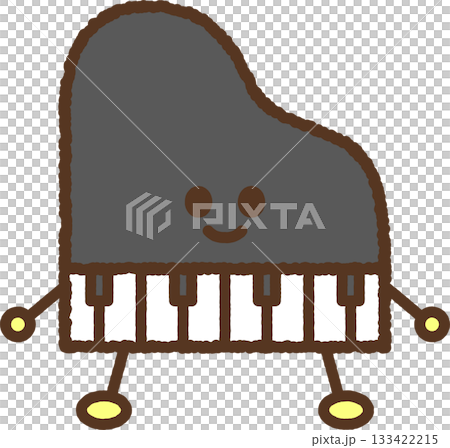 手書き風のキャラクターイラストアイコン ピアノ 手書き風のキャラクターイラストアイコン ピアノ 133422215