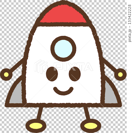 Hand-drawn character illustration icon Space rocket Hand-drawn character illustration icon Space rocket 133422228