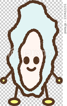 手繪角色插畫圖示：牡蠣 133422231