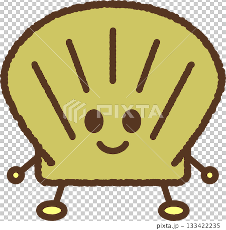 Hand-drawn character illustration icon: Shell 133422235