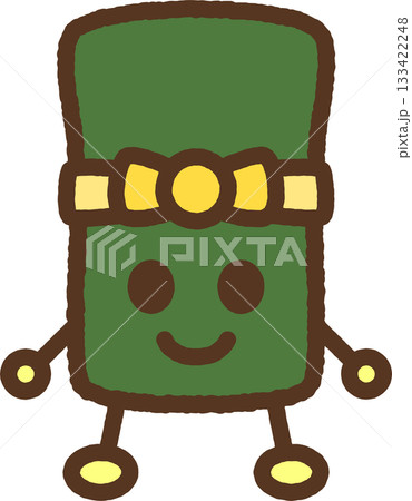 手書き風のキャラクターイラストアイコン　昆布 133422248