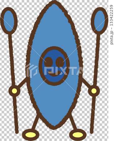 Hand-drawn character illustration icon: Rowboat 133422259