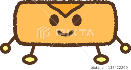 手書き風のキャラクターイラストアイコン　春巻き 133422260