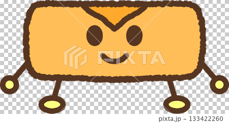 手書き風のキャラクターイラストアイコン　春巻き 133422260