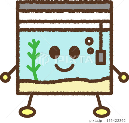 手書き風のキャラクターイラストアイコン　水槽 133422262