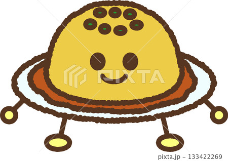 手書き風のキャラクターイラストアイコン　天津飯 133422269