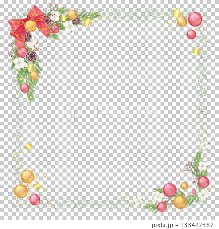 Christmas wreath frame (square) Christmas wreath frame (square) 133422387