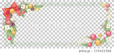 Christmas wreath frame (horizontal) 133422388