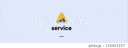 This graphic displays a minimal service road...のイラスト素材 [133423157] - PIXTA