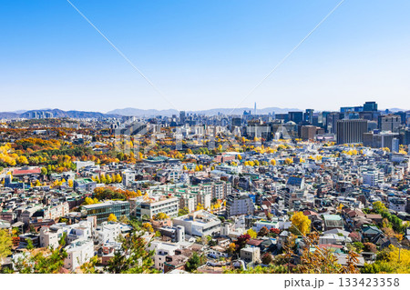 秋のソウル　仁王山から眺望 133423358