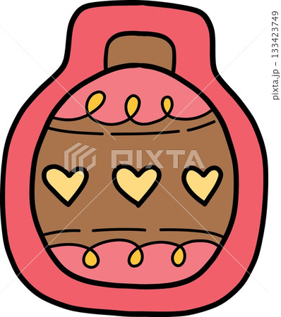 christmas Colorful gingerbread cookie design with hearts and icing details. christmas Colorful gingerbread cookie design with hearts and icing details. 133423749