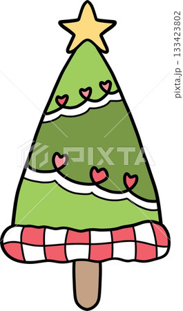 groovy Christmas Tree popsicle with Star Topper groovy Christmas Tree popsicle with Star Topper 133423802