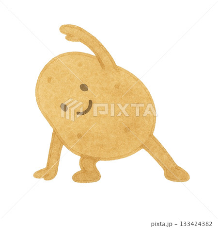 【野菜】体操するじゃがいものイラスト 133424382