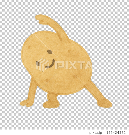【野菜】体操するじゃがいものイラスト 133424382