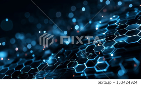 六角形の背景画像 133424924