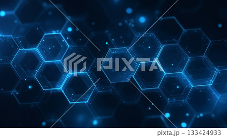 六角形の背景画像 133424933