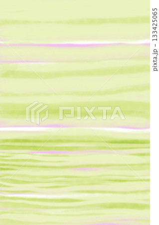 イラスト素材: 抽象画ピンク背景に黄緑と白縞（縦） 133425065