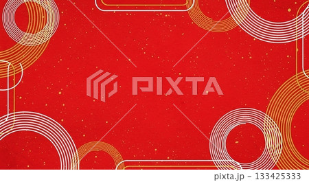 赤と金のラインが輝くモダン和風の華やかな背景デザイン 赤と金のラインが輝くモダン和風の華やかな背景デザイン 133425333