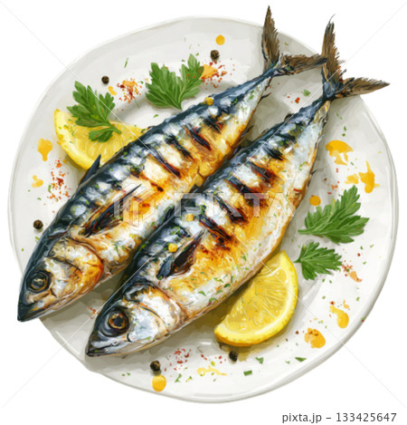 Grilled Mackerel  133425647