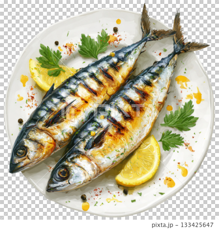 Grilled Mackerel  133425647