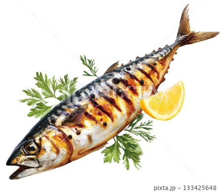 Grilled Mackerel  133425648