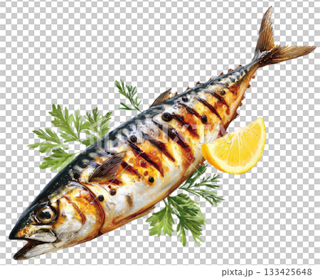Grilled Mackerel  133425648