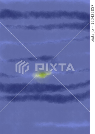 イラスト素材: 空に浮かぶ朧月 イラスト素材: 空に浮かぶ朧月 133425857