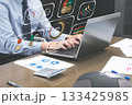 経営管理とビジネス分析のイメージ素材 133425985