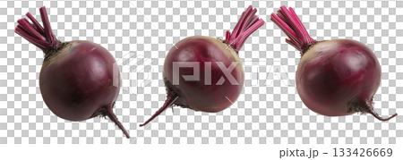 Fresh beetroot with dirt on the surface, isolated on white transparent background. Concept of organic vegetables, healthy eating, and nutrition Fresh beetroot with dirt on the surface, isolated on white transparent background. Concept of organic vegetables, healthy eating, and nutrition 133426669