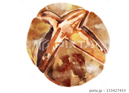 水彩で描いたハードパンのイラスト 水彩で描いたハードパンのイラスト 133427453