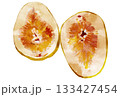 切ったイチジクの断面のイラスト 133427454