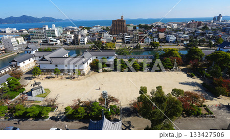 今治城　天守閣からの眺望 133427506