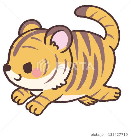 走るトラのイラスト 133427719