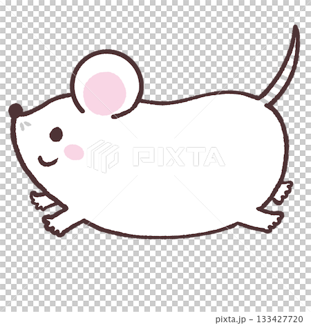 奔跑的白鼠插圖 133427720
