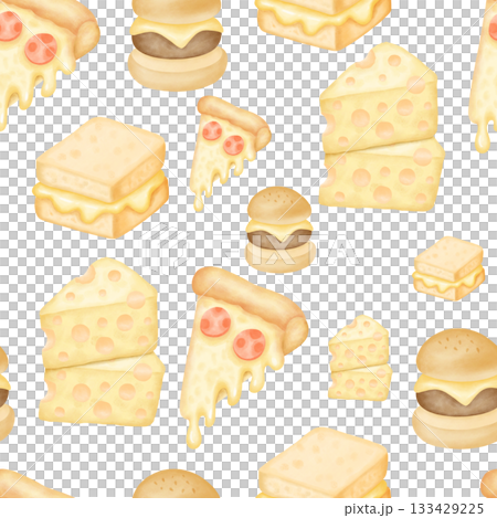 Cheese seamless watercolor texture for dairy designs 133429225