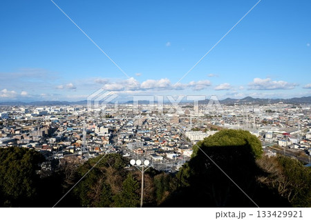 愛知県小牧市_小牧山城跡天守から北側風景4_2025年1月 愛知県小牧市_小牧山城跡天守から北側風景4_2025年1月 133429921