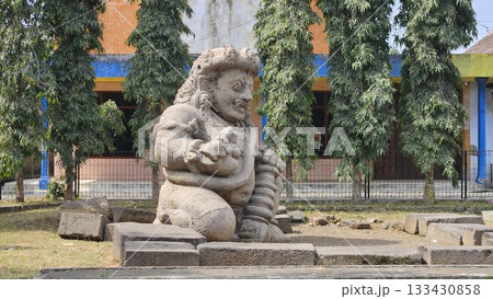 Dwarapala statues in Singosari, Malang which is a doorkeeper or guardian of the entrance gate to Singhasari temple Dwarapala statues in Singosari, Malang which is a doorkeeper or guardian of the entrance gate to Singhasari temple 133430858