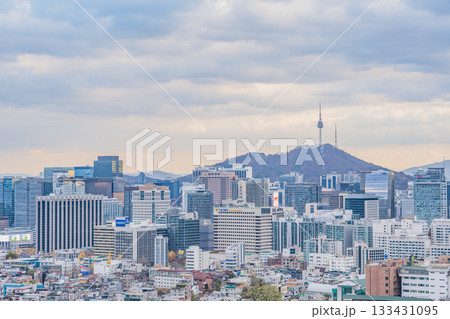 Seoul, South Korea - 21 Nov 2025 : day time View of downtown cityscape and Seoul tower in Seoul, South Korea Seoul, South Korea - 21 Nov 2025 : day time View of downtown cityscape and Seoul tower in Seoul, South Korea 133431095