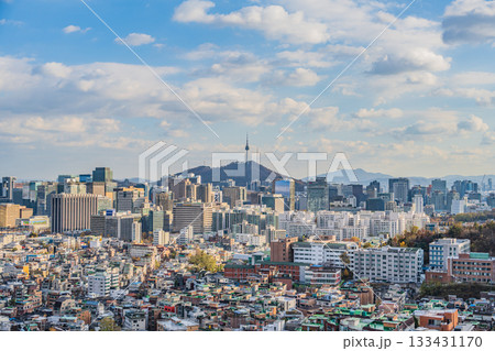 Seoul, South Korea 21 Nov 2025 View of downtown cityscape and Seoul tower in Seoul, South Korea Seoul, South Korea 21 Nov 2025 View of downtown cityscape and Seoul tower in Seoul, South Korea 133431170