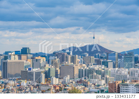 Seoul, South Korea 21 Nov 2025 View of downtown cityscape and Seoul tower in Seoul, South Korea 133431177