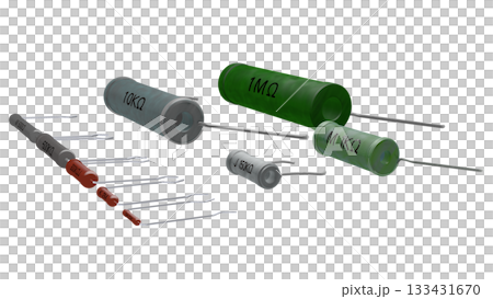 Retro electronic components series (a collection of resistors used in the Showa era) PNG image 133431670