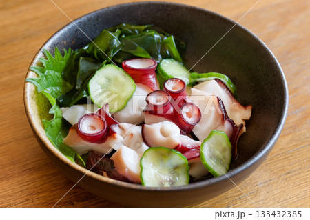 タコときゅうりの酢の物 133432385