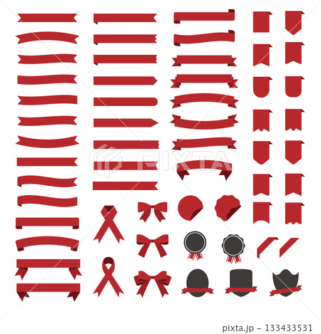 様々なリボンイラスト素材セット 133433531