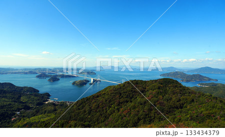 亀老山展望公園からの眺望　愛媛県 133434379