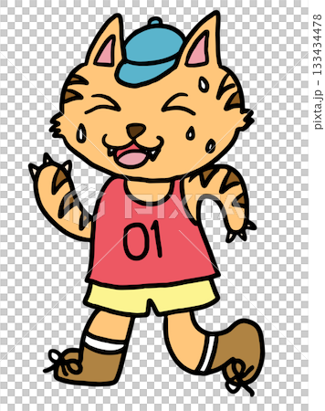 Cute hand drawn illustration of cat running for animal, pet shop, diet, exercise, sport, race, competition, activity, paw running club, healthy lifestyle, hobbies, leisure, cartoon character, mascot Cute hand drawn illustration of cat running for animal, pet shop, diet, exercise, sport, race, competition, activity, paw running club, healthy lifestyle, hobbies, leisure, cartoon character, mascot 133434478