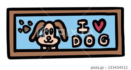 Cute hand drawn picture of puppy and I heart DOG for room decoration, bedroom, cartoon, comic, dog drawing, pet shop, vet, adopt and rescue animals, foster home, shelter, house, home, furniture, icon Cute hand drawn picture of puppy and I heart DOG for room decoration, bedroom, cartoon, comic, dog drawing, pet shop, vet, adopt and rescue animals, foster home, shelter, house, home, furniture, icon 133434512