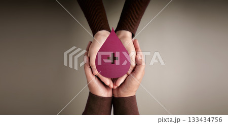 Blood Donation Concept. Help, Care, Love, Support 133434756