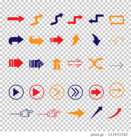 Arrow icon set Arrow icon set 133435592