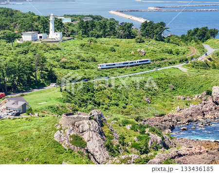 空撮「青森県」東北エモーションと種差海岸　夏 133436185
