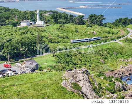 空撮「青森県」東北エモーションと種差海岸　夏 133436186